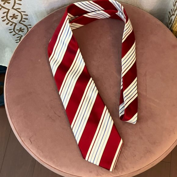 Donald Trump Signature Collection Men's Silk Tie Red & White Striped Stripe - Picture 2 of 8